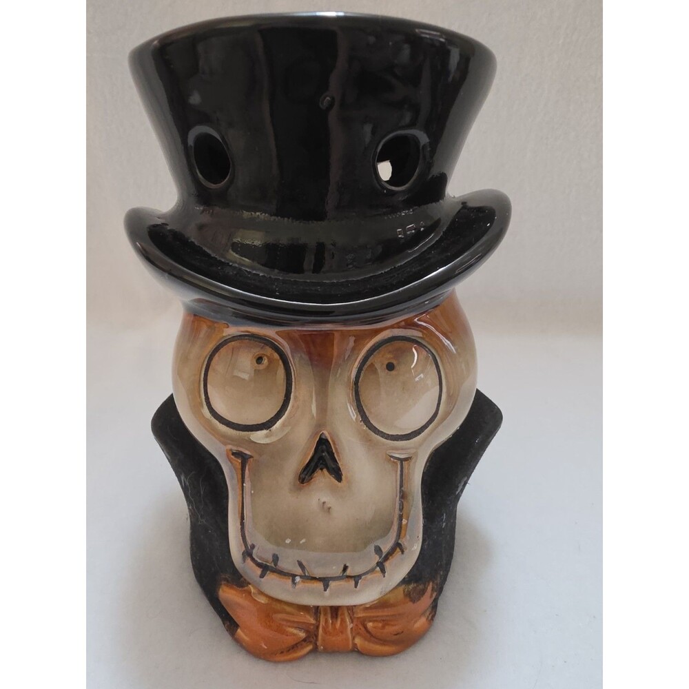 Halloween Yankee Candle BONEY BUNCH - HEAD 6.5" Tart Burner Skeleton Halloween